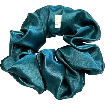 gumička do vlasů scrunchies glossy glam Petrolejová velká - satén