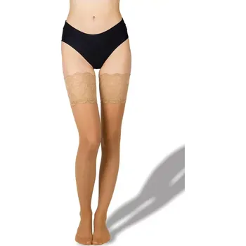 Dámské punčochy Samodržící punčochy Passion hold-ups 20 DEN - 4 (L) / béžová