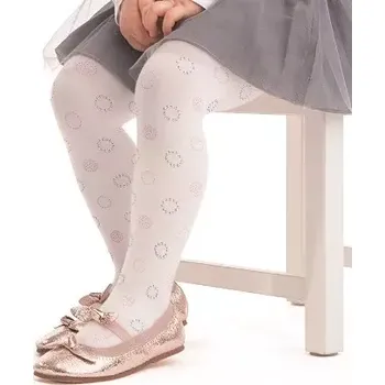 Dámské punčochy Dívčí punčocháče Cookies 40 DEN - 134-140 / bílá