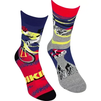 Pánské nestejné ponožky Jsem Cyklista - 45-47 / modrá