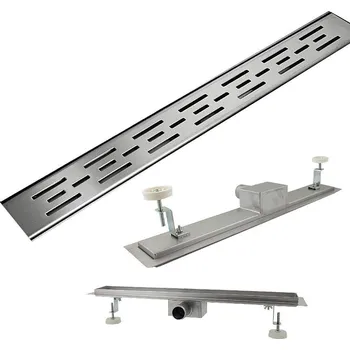 sprchový žlab Podlahový lineární odtok Matrix 140 cm výkonný do sprchy nerezová ocel inox M14711