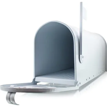 Poštovní schránka Americká poštovní schránka bílá s vlajkou klasický design pohyblivá vlajka MS19211