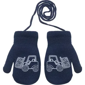 Rukavice Chlapecké pletené rukavice R-123DB - 13 cm / tmavě modrá