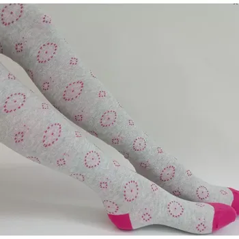 Dámské punčochy Dívčí punčochy Johanka - 110-116 / šedá/růžová