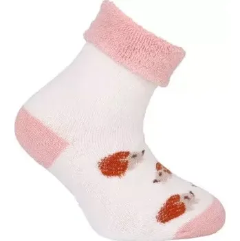 Dámské punčochy Kojenecké ABS ponožky s ježkem - 19-20 / smetanová