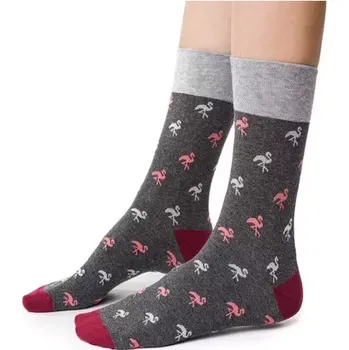 Dámské ponožky Dámské ponožky Plameňáci - 39-42 / šedá