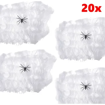 Karnevalový doplněk Pavučina s 20 pavouky