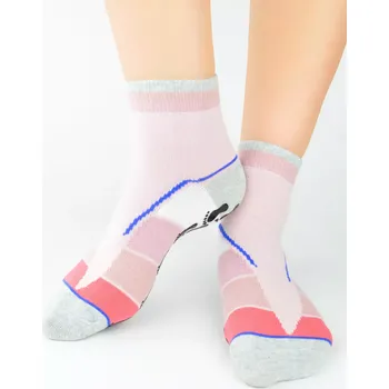 Pánské ponožky Dívčí ABS ponožky na trampolínu SB131 - 35-38 / světle šedá