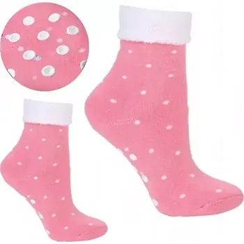 Dámské punčochy Detské protišmykové ponožky Puntíky - 35-38 / růžová