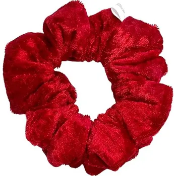 gumička do vlasů scrunchies glossy glam Červená velká - samet