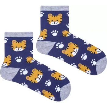 Dámské punčochy Dětské ponožky Tygřík M - 29-31 / tmavě modrá