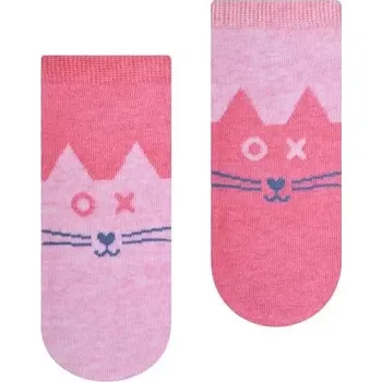 Dětská móda Dětské kotníkové ponožky Two Cats - 29-31 / růžová