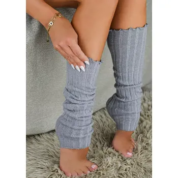 Dámské punčochy Dámské vlněné návleky na lýtka SL001 - šedá