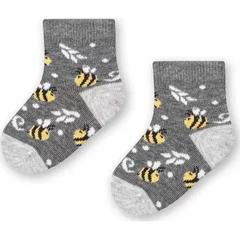 Dámské punčochy Kojenecké ponožky Včeličky - 14-16 / šedá