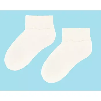 Dětská móda Kojenecké bambusové ponožky s volánkem - 14-16 / bílá