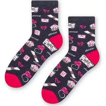 Dámské punčochy Dámské ponožky Love Letter - 35-37 / tmavě šedá