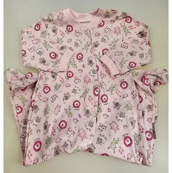 Kojenecký overall Kojenecký overal Zvířátka - 68 / světle růžová