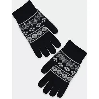 Rukavice Dámské pletené rukavice RZ067 - 21 cm / černá