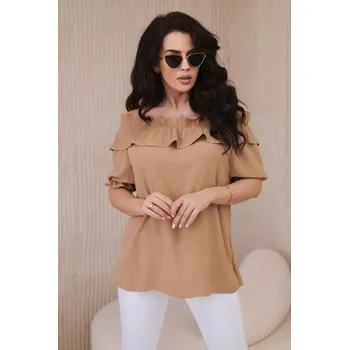 Španělská halenka s ozdobným volánem Velbloud UNI