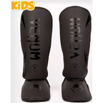 Chránič holeně pro bojový sport DĚTSKÉ chrániče holení Venum Challenger Kids - Black/Black Velikost: L