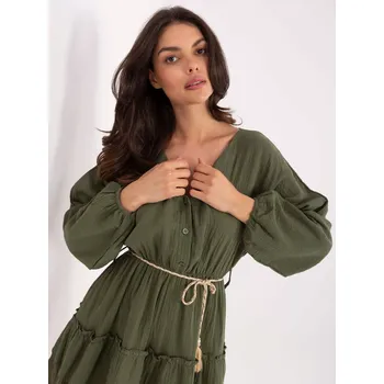 Dámské šaty MI SK šaty A5079.27 khaki jedna velikost