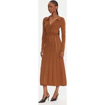 Dámské šaty TWINSET Úpletové šaty 252TP3110 Hnědá Regular Fit XS