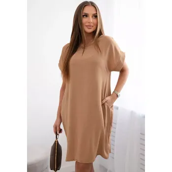 Dámské šaty Šaty s kapsami Velbloud UNI