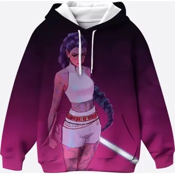 Chlapecký svetr KPop Demon Hunters (Lovkyně démonů) KPop Demon Hunters dětská mikina s 3D potiskem (Huntr/x 1) Varianta: AAZ8DU1544, Velikost: 130