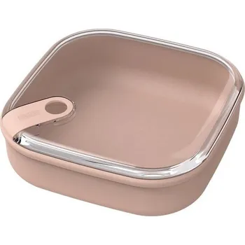 Dóza na potraviny OBĚDOVÝ BOX ROTHO NÁDOBA NA POTRAVINY UZAVÍRATELNÁ ČTVERCOVÁ ELA 1L BÉŽOVÁ