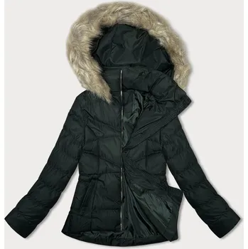 Krátká dámská prošívaná zimní bunda v army barvě J Style (5M3153-136) odstíny zelené S (36)