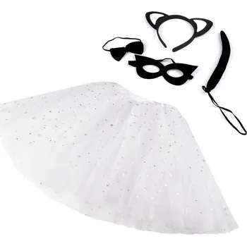 Karnevalový kostým Karnevalový kostým - kočka - 1 bílá černá