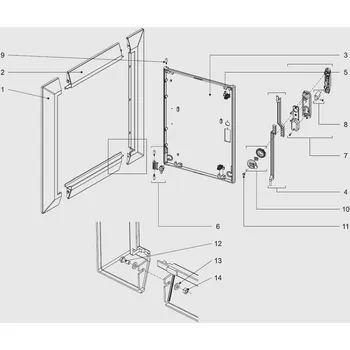 Rozvaděč Rám RU6/4 (rám+dvířka) 08627 Esta