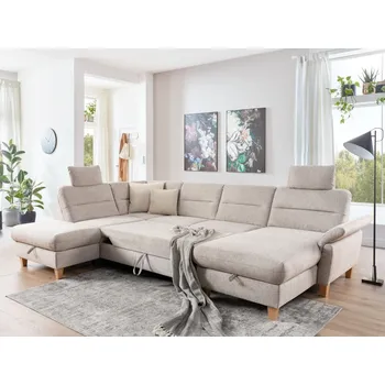 Sedací souprava Rohová sedací souprava ve tvaru U ROMANA 2 Levý roh - s rozkládáním a úložným prostorem