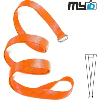 Šňůrka na krk s oválným kroužkem, 1ks, oranžová