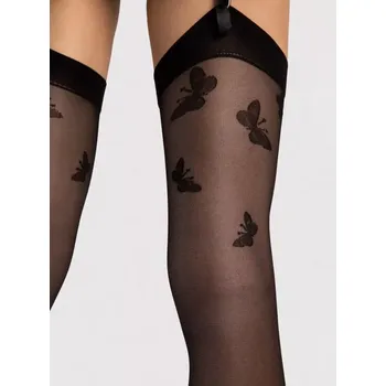 Dámské punčochy Punčochy na podvazkový pás Farfalle 20 DEN - 2 (S) / černá