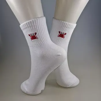 Dámské ponožky Dámské ponožky s krabem - 39-42 / bílá
