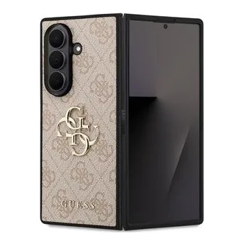 Pouzdro na mobilní telefon Guess PU 4G Metal Logo Zadní Kryt pro Samsung Galaxy Z Fold 7 Pink