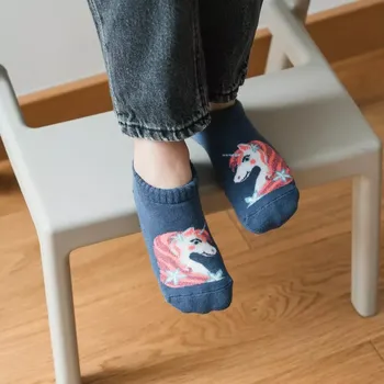Dámské punčochy Dětské protiskluzové ťapky Unicorn - 29-31 / jeansová