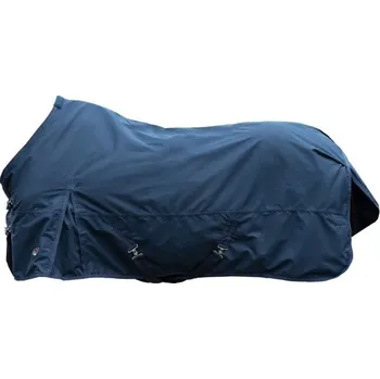 Vybavení pro koně Nepromokavá výběhová deka HKM Chester 600D fleece Tmavě modrá 135 cm