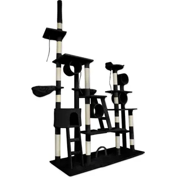Černé škrabadlo pro kočky Strom hřiště na spaní a škrábání pro kočky XXL M17036