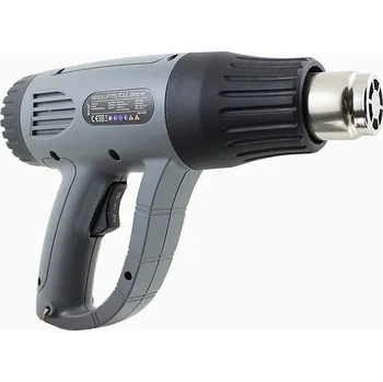Horkovzdušná pistole Elektrická horkovzdušná pistole 2000W 4 trysky 2 rychlosti + příslušenství BITUXX 600°C M15819