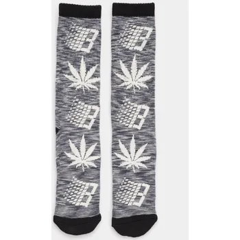 Pánské ponožky HUF X Bronze Plantlife Marled (black), šedá
