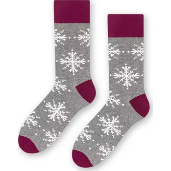 Pánské ponožky Pánské ponožky Sněhová vločka - 44-46 / šedá