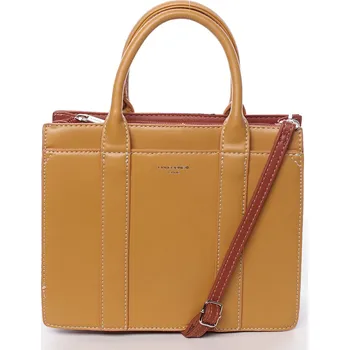 Kabelka Francouzská koženková dámská kabelka Alana žlutá