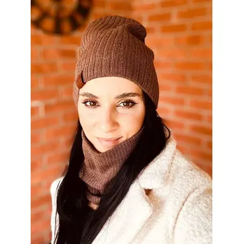 Čepice Dámská čepice CZ086 / CZ109 - 54-58 / hnědá