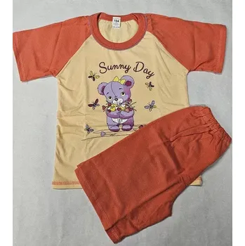 Dívčí pyžamo Dívčí pyžamo Sunny Day krátké - 104 / oranžová