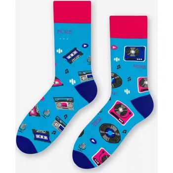 Pánské nestejné ponožky Music - 39-42 / modrá