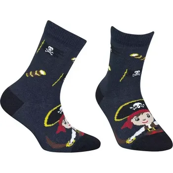 Dámské punčochy Chlapecké ponožky Malý pirát - 25-28 / tmavě modrá