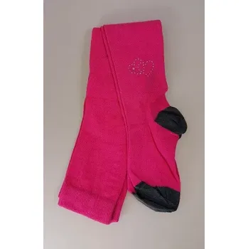 Dámské punčochy Dívčí punčochy Srdíčko - 116-122 / malinová