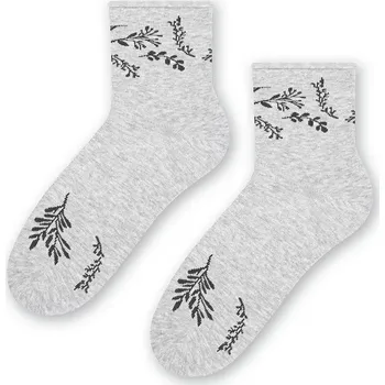Dámské ponožky Dámské ponožky Větvičky - 35-37 / světle šedá